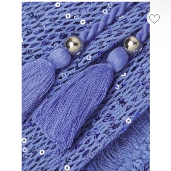 NEW Ramy Brook Cecelia Embellished Mesh Swim Beach Cover Up Dress Size M/L $295 - Picture 4 of 9